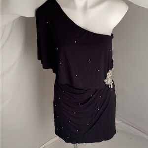 Arrogant Cat black asymmetrical black dress L